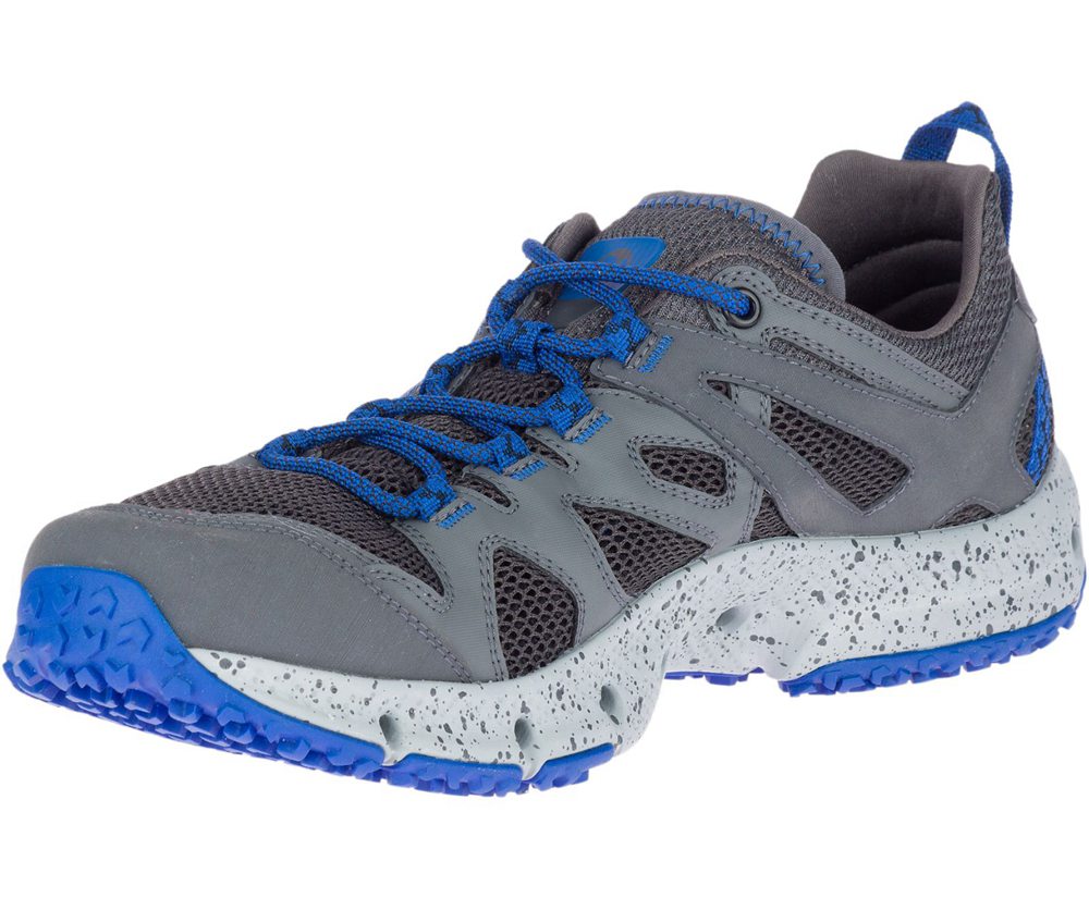 Merrell Hiking Shoes Grey/Blue - Hydro Moc Trekker - Mens 14OCRJKVP
